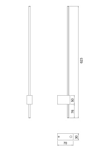 Aplica LED Pars C070WL-L6GB3K, 6W, 500lm, lumina calda, IP20, neagra+aurie, Maytoni [7]- savelectro.ro
