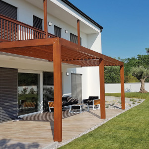 Aplica LED pentru exterior Feiss, patrata, 12 W, 900 lm, lumina neutra (4000K), neagra, sticla, Klausen [2]- savelectro.ro