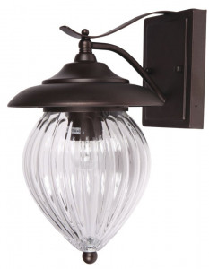 Aplice si felinare exterior, Aplica pentru exterior Exeter, 1 bec, dulie E27, maro, sticla, Klausen - savelectro.ro