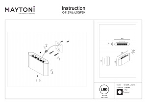 Aplica pentru exterior LED Pull O412WL-L5GF3K, 5W, 450lm, lumina calda, IP54, grafit, Maytoni [4]- savelectro.ro