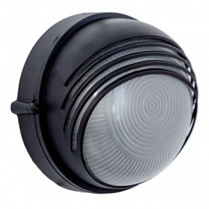 Klausen Stoc, Aplica pentru exterior Parma, 1 bec, dulie E27, neagra, metal, sticla, Klausen - savelectro.ro