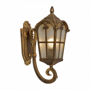 Corpuri de iluminat exterior, Aplica pentru exterior Spokane, 1 bec, dulie E27, bronz, sticla, Klausen - savelectro.ro