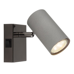 Aplice, Aplica Robby GU10, metal negru-crom si gri mat, intrerupator, Globo Lighting - savelectro.ro