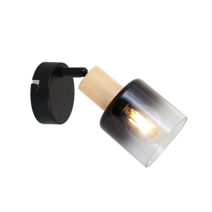 Corpuri de iluminat, Aplica Serene AP1, E14, lemn, neagra, Klausen - savelectro.ro