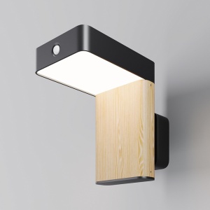 Aplice LED, Aplica solara LED Nordis 2W, 90 lm, lumina calda (3000 K), IP65, dimabila, neagra, Maytoni - savelectro.ro