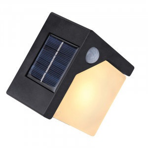 Aplica solara pentru exterior, cu senzor de miscare, lumina calda(3000 K), neagra, protectie IP44, Globo Lighting [6]- savelectro.ro