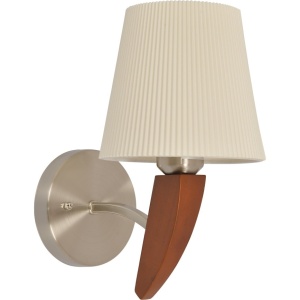 Klausen Stoc, Aplica Xenia AP1 KL-0085, 1xE27, maro + crom, metal + textil, stil clasic, Klausen - savelectro.ro