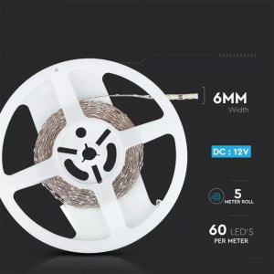 Banda led flexibila SMD 2835 V-TAC, lumina neutra(4000K), 3.6W/m, 400lm/m, 60 leduri/m, 12V, IP20 [4]- savelectro.ro