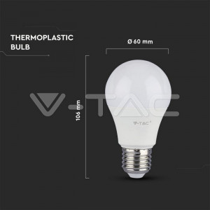Bec LED 11W(75W) V-TAC A60, E27, 1055 lm, cip Samsung, lumina calda (3000 K), clasa energetica F [5]- savelectro.ro