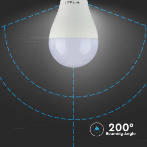 Bec led 15W (85W) cip Samsung, E27, A65, 1250 lm, lumina calda (3000K), opal, V-TAC