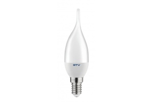 Becuri LED E14, Bec LED 3W, E14, GTV, 260 lm, lumina rece (6400 K), opal, clasa energetica F - savelectro.ro