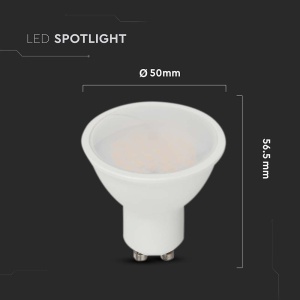 Bec led 4.5W(35W) V-TAC, cip Samsung, GU10, 400 lm, lumina rece(6500 K), clasa energetica F [3]- savelectro.ro