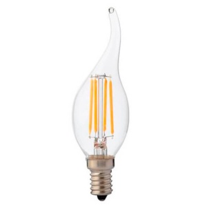 Becuri Vintage, Bec LED 4W(48W) Horoz Electric, flacara, Vintage, 400 lm, lumina neutra (4200K), clasa energetica F - savelectro.ro