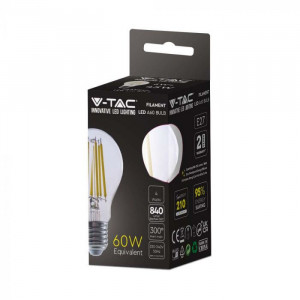 Bec LED 4W(60W) V-TAC, E27, 840 lm, lumina calda (3000K), stil vintage, clasa energetica A [3]- savelectro.ro