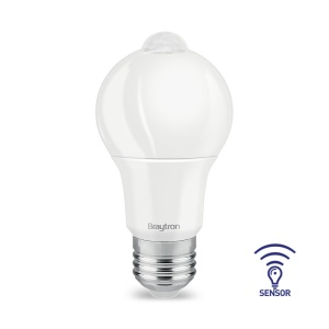 Bec led cu senzor de miscare 9W(60W), E27, A60, 806lm, lumina calda (3000K), Braytron [1]- savelectro.ro
