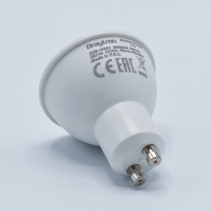 Bec led GU10 7W(75W), 530lm, 38 grade, lumina rece(6500K), clar, Braytron