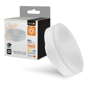Becuri cu LED, Bec LED GX53, 13W, 1265lm, lumina neutra(4000 K), Kobi - savelectro.ro