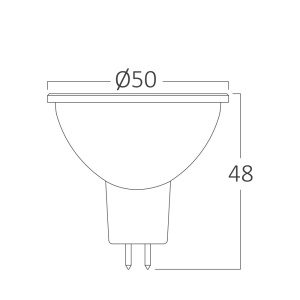 Bec led MR16 5W(50W), GU5.3, 350lm, 110 grade, lumina neutra(4000K), opal, Braytron [4]- savelectro.ro
