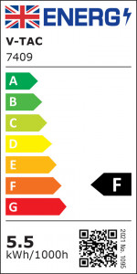 Bec led sferic 5.5W (40W), E27, G45, 470 lm, lumina rece (6400K), opal, V-TAC