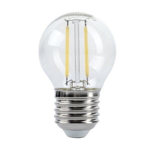 Bec led sferic Vintage filament 2W (16W), E27, G45, 200lm, lumina calda(2700K), clar, Optonica