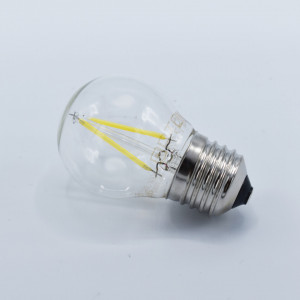 Bec led sferic Vintage filament 2W (16W), E27, G45, 200lm, lumina rece (6000K), clar, Optonica