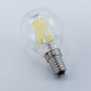Bec led sferic Vintage filament 4W (32W), E14, G45, 400lm, lumina rece (6000K), clar, Optonica