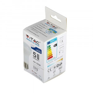 Bec LED spot V-TAC, cip Samsung, 8W(60W), R63, E27, 570 lm, lumina rece (6400K), clasa energetica G [1]- savelectro.ro