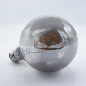 Bec Vintage LED Filament Rasucit 5W (21W), E27, G95, 200 lm, lumina calda (2200K), fumuriu, Rabalux