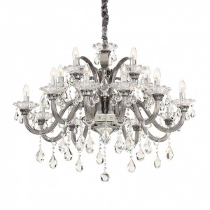 Candelabru Colossal 081526, 15xE14, gri+transparent, IP20, Ideal Lux
