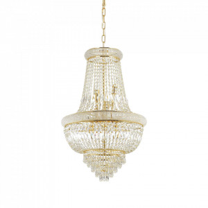Candelabru Dubai 207216, 10xE14, auriu+transparent, IP20, Ideal Lux