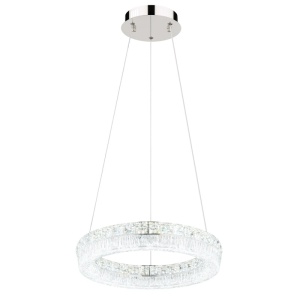 Candelabru LED Laurel 24W, 2200 lm, lumina calda/neutra/rece, cristale, Ø40 cm, telecomanda, dimabil, crom, Globo Lighting [2]- savelectro.ro