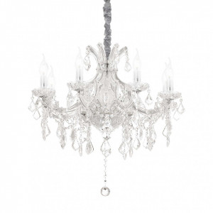 Candelabru Napoleon 167244, 8xE14, crom+transparent, IP20, Ideal Lux