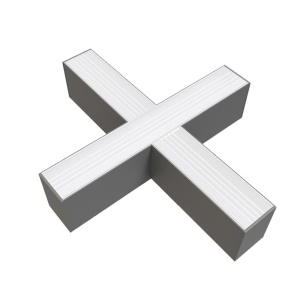 Tuburi LED si corpuri, Conector LED liniar slim cruce, 20W, 2000 lm, lumina neutra (4000 K), IP20, argintiu, Optonica - savelectro.ro