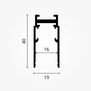 Conector unghi interior pentru sina magnetica 5207-OP - 5209-OP, IP20, negru, Optonica [2]- savelectro.ro