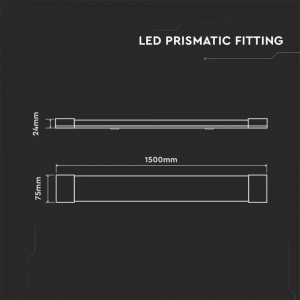 Corp de iluminat liniar cu LED cip SAMSUNG 38W, 5900lm, V-TAC, 150cm, lumina naturala [9]- savelectro.ro