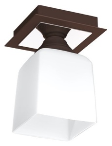 Corp de iluminat plafon IBIZA Wenge, design minimalist-clasic, 1 dulie E14