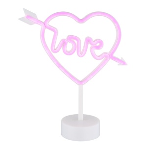 Decoratiune LED Armor Love 2W, lumina roz, forma inima, IP20, alb mat, Globo Lighting [1]- savelectro.ro