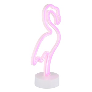 Decoratiune LED Flamingo 2W, lumina roz, IP20, alb mat, Globo Lighting