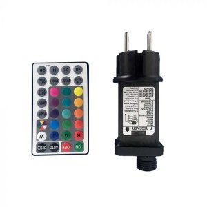 Ghirlanda luminoasa RGB cu telecomanda 15 becuri, 7.5W, 30lm/bec, 13 metri, IP44, V-TAC [8]- savelectro.ro
