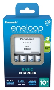 Încărcător acumulatori Ni-MH + 4 acumulatori R6 AA 2000mAh Panasonic Eneloop [4]- savelectro.ro