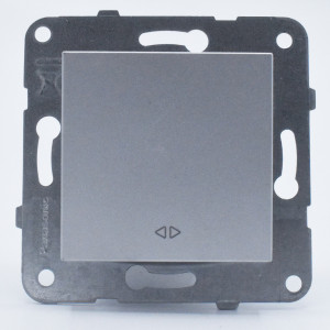 Intrerupator cruce, 10A, IP20, Argintiu, Panasonic Arkedia Slim / Karre Plus
