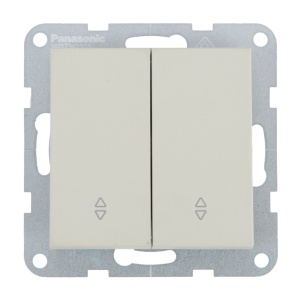 Prize si intrerupatoare, Intrerupator dublu cap scara 10A, IP20, Sandstone, Panasonic Karre Plus 55 Soft Touch - savelectro.ro