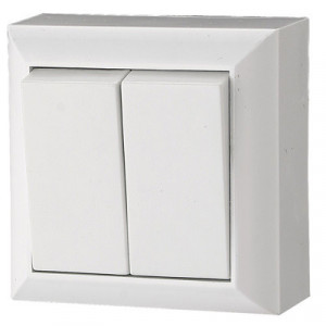 Intrerupator dublu, montaj aplicat, Quatric
