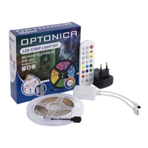 Kit banda led smart RGB, 5 metri, control muzical, 30 leduri/metru, Optonica [1]- savelectro.ro