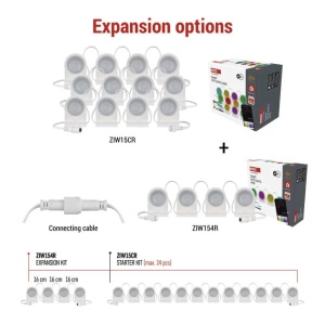Kit Extensie 4 miniproiectoare LED GoSmart, 85cm, 7W, RGBIC CCT, WiFi [11]- savelectro.ro
