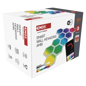 Kit lumină smart GoSmart Hexagon 10 panouri, 19W, RGBIC, WiFi [9]- savelectro.ro