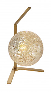 Lampa de birou Juno TL1 108003, cu intrerupator, 1xE27, ambra+aurie, IP20, Klausen [1]- savelectro.ro