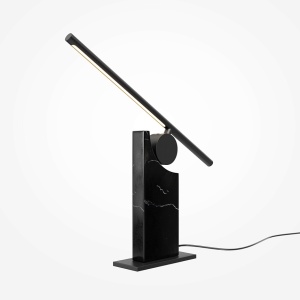 Lampi de birou si veioze, Lampa de birou LED Monumento 9W, lumina calda (3000 K), touch, dimabila, IP20, neagra, Maytoni - savelectro.ro