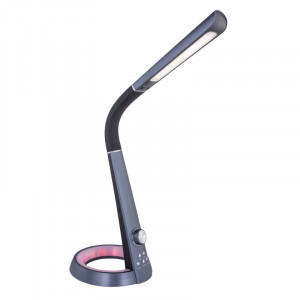 Lampa de birou, negru, brat flexo, încărcător USB, lumina de noapte cu RGB, 450lm, temperatura de culoare ajustabila 3000-6300K, 58376B, Globo [6]- savelectro.ro