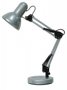 Lampa de birou Samson 4213, cu intrerupator, orientabila, 1xE27, argintie, IP20, Rabalux